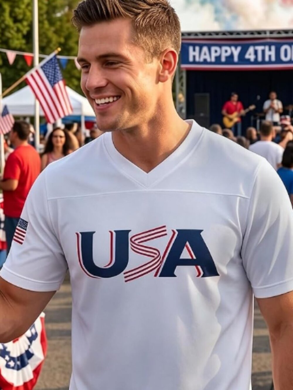 USA With Flag Jersey New Small